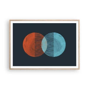 Poster în ramă de stejar deschis - Fantezie astronomică - 100x70 cm