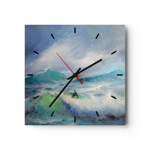 Ceas de perete - Ceas pe sticlă - Vârtejul a gemut de triumf... - 30x30 cm