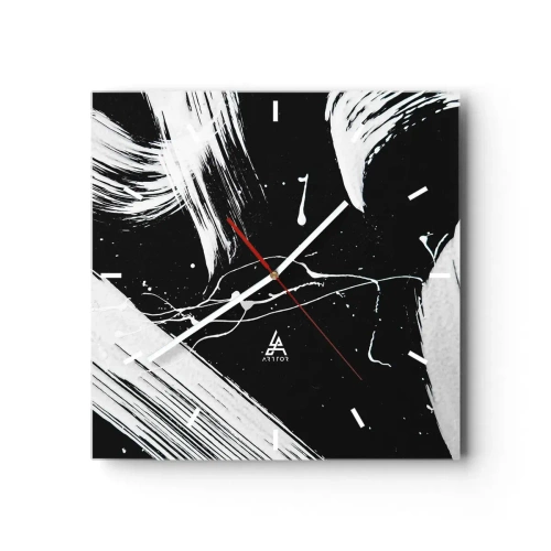 Ceas de perete - Ceas pe sticlă - Abisul întunericului - 30x30 cm