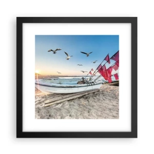 Poster în ramă neagră - O odihnă binemeritată - 30x30 cm