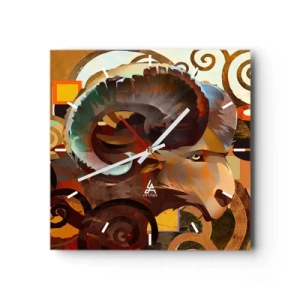 Ceas de perete - Ceas pe sticlă - Magii - religii - ritualuri - 30x30 cm