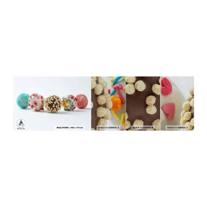 Mostră tapet Premium Sand - Viața poate fi dulce - Dulciuri, Bomboane, Acadele colorate - 100x30 cm