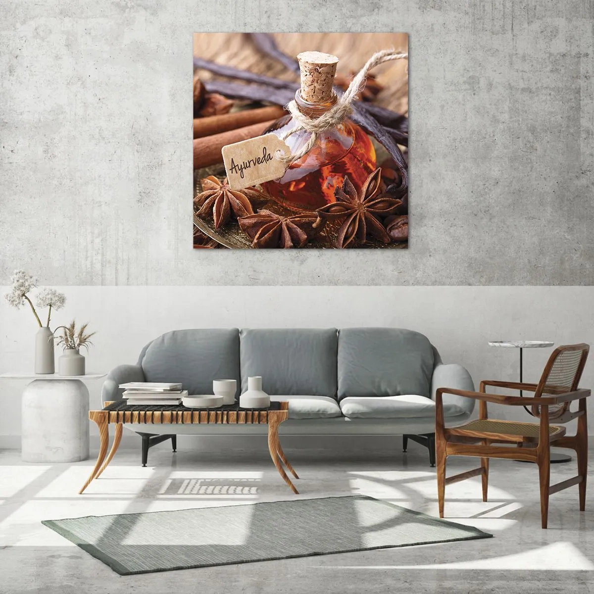 Tablou pe sticlă - Unitatea trupului și a spiritului - 60x60 cm