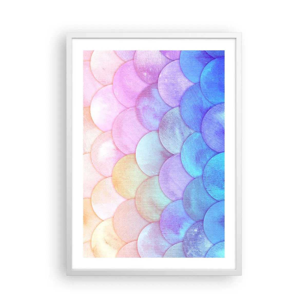 Poster în ramă albă - Coajă de perlă - 50x70 cm