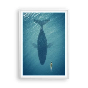 Poster în ramă albă - Întâlnire pe ocean - 70x100 cm