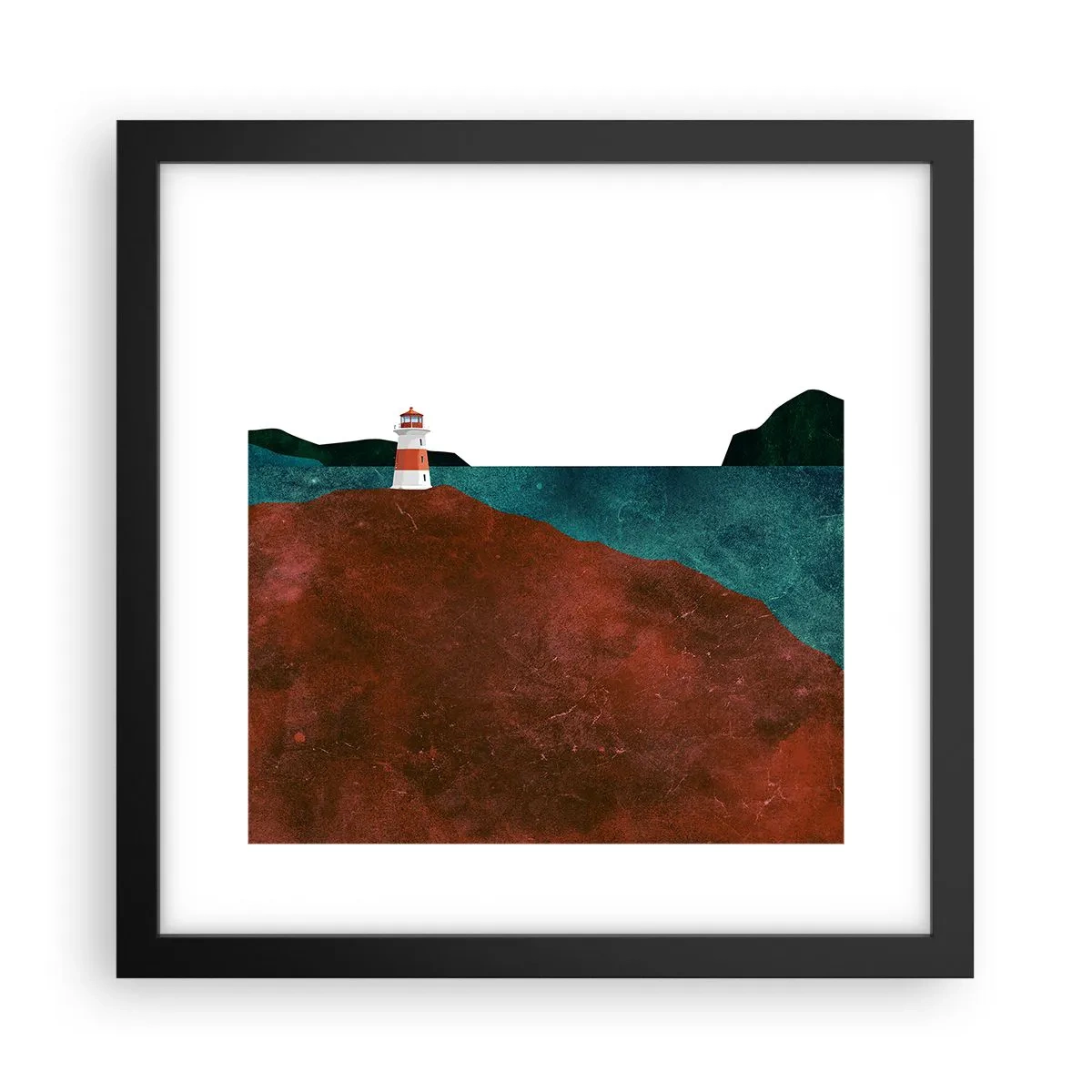 Poster în ramă neagră - Privind marea - 30x30 cm