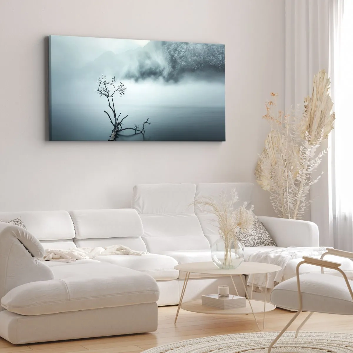 Tablou pe pânză - Din apă și ceață - 100x40 cm