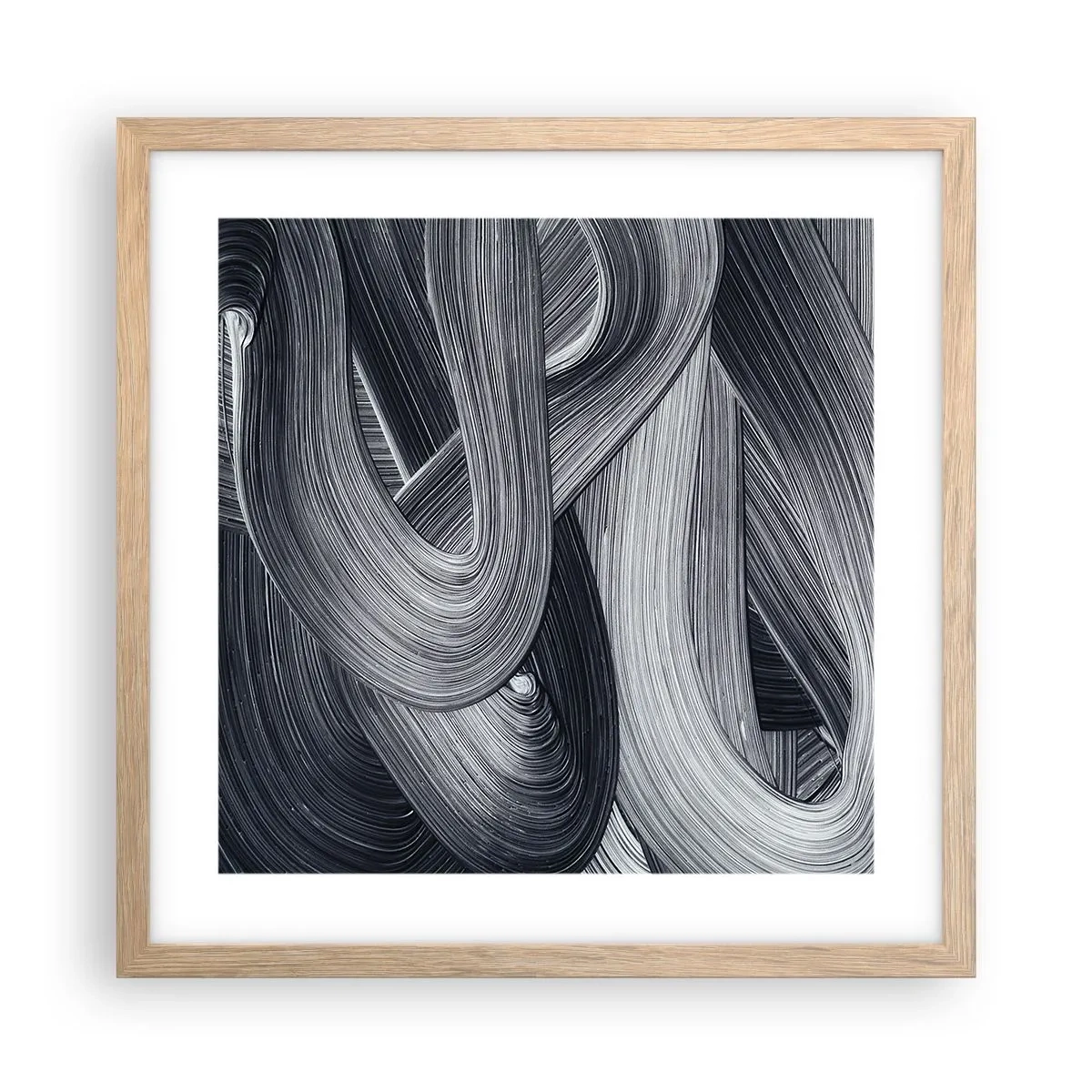 Poster în ramă de stejar deschis - Fluiditatea realității - 40x40 cm