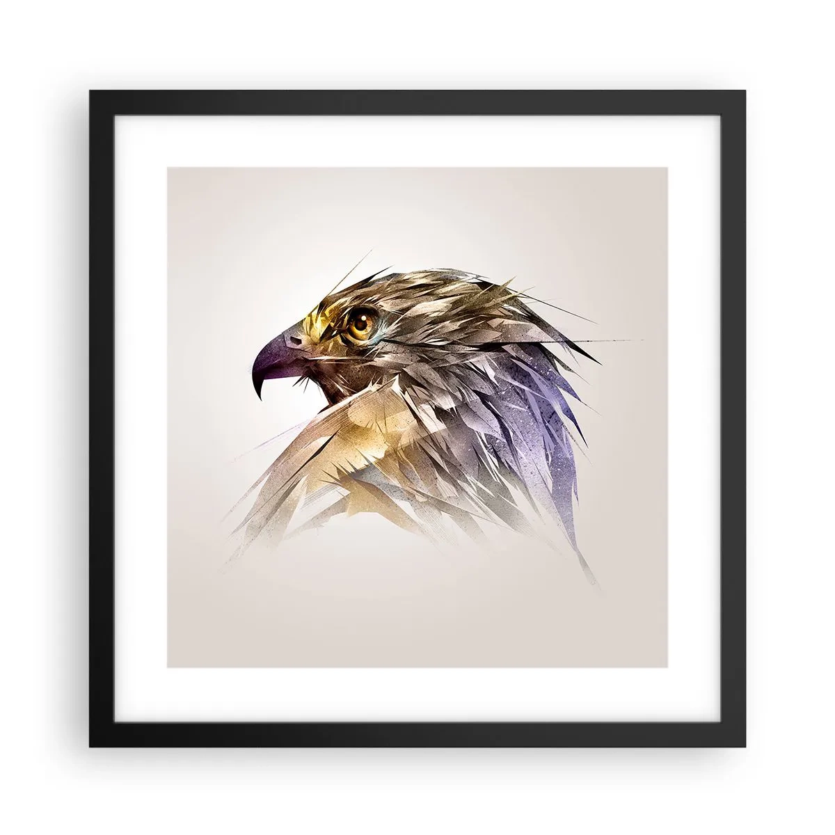 Poster în ramă neagră - Portretul unui războinic - 40x40 cm