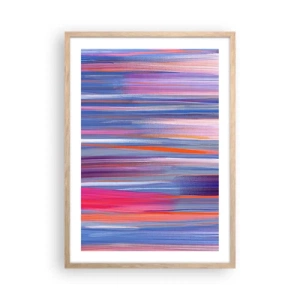 Poster în ramă de stejar deschis - Să intrăm în curcubeu - 50x70 cm