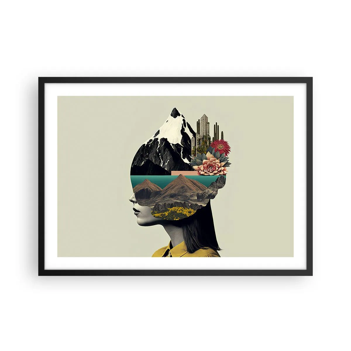Poster în ramă neagră - Femeia - întotdeauna un mister - 70x50 cm