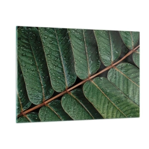 Tablou pe sticlă - Într-un ritm verde - 120x80 cm