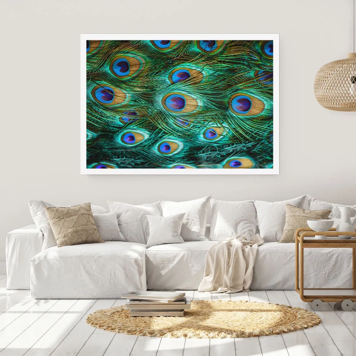 Poster - O privire cu ochi de păun - 100x70 cm