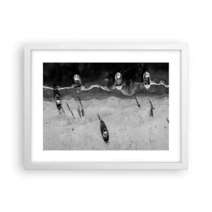 Poster în ramă albă - Tot pe țărm... - 40x30 cm