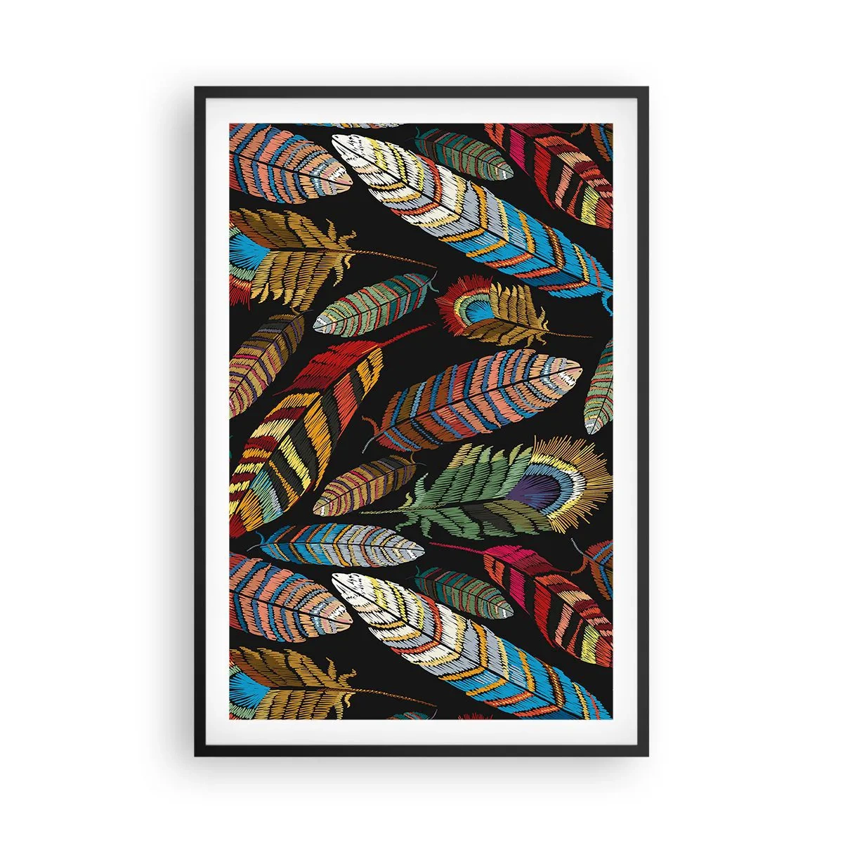 Poster în ramă neagră - Carnavalul păsărilor - 61x91 cm