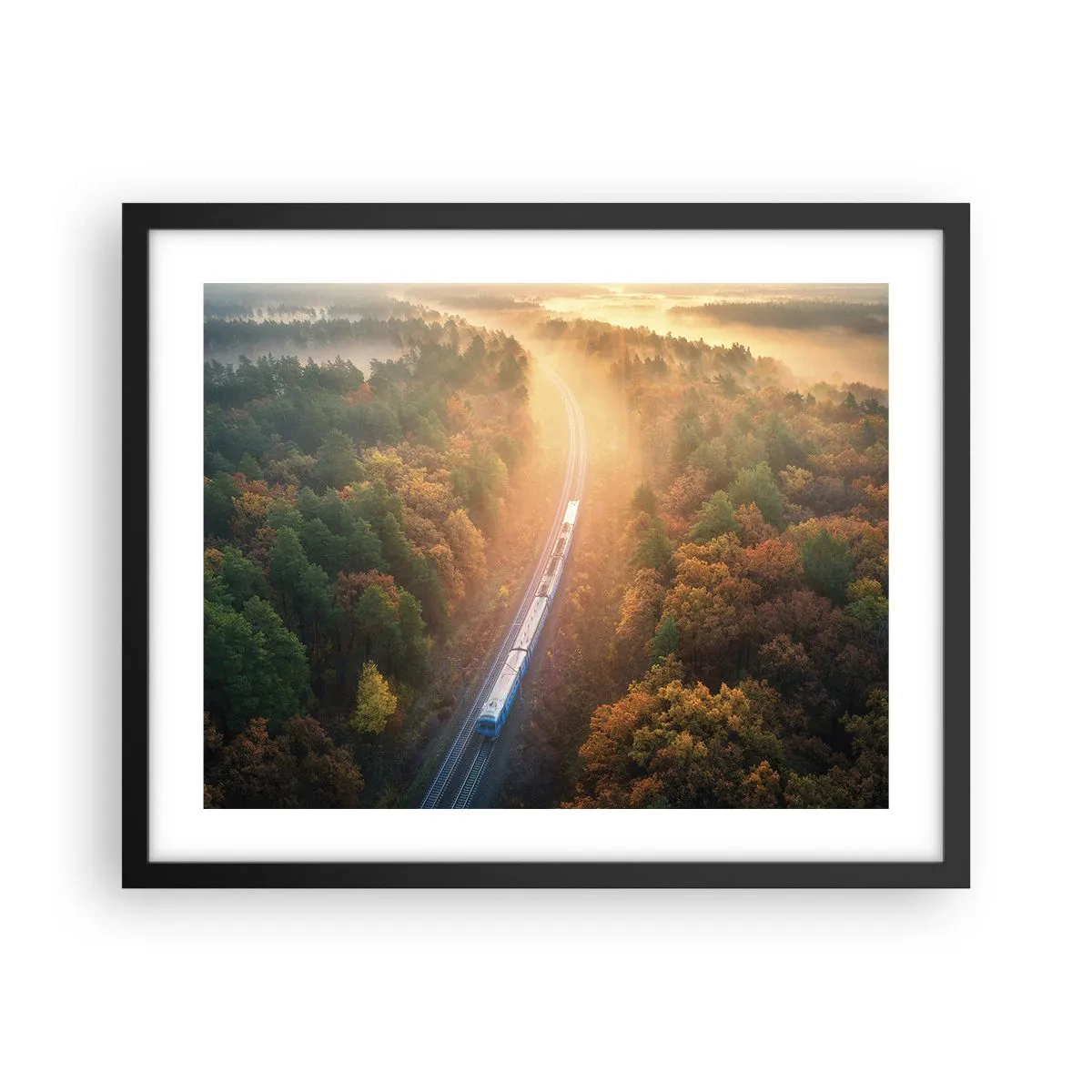 Poster în ramă neagră - Călătorie de toamnă - 50x40 cm