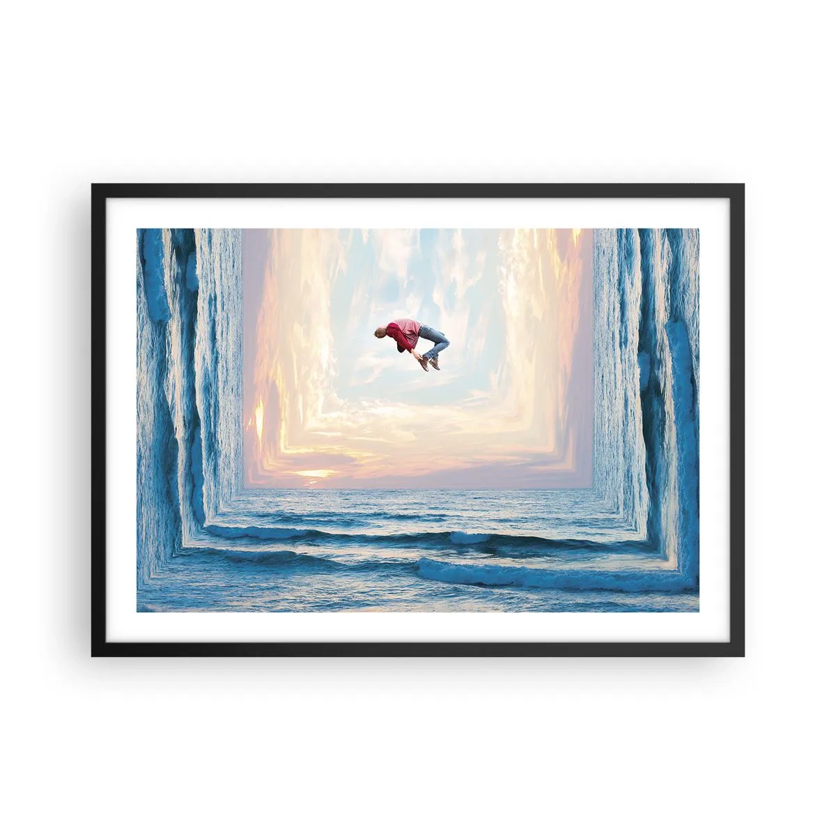 Poster în ramă neagră - Spre o altă dimensiune - 70x50 cm