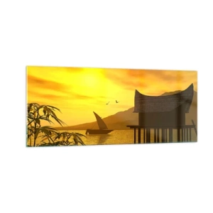 Tablou pe sticlă - Pacea dorită - 100x40 cm