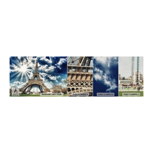 Mostră tapet Premium Sand - Singura de acest fel sub soare - turnul Eiffel, Paris, Arhitectură - 100x30 cm