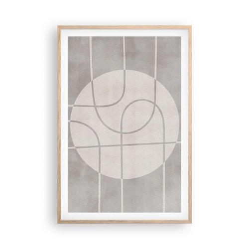 Poster în ramă de stejar deschis - Circular și drept înainte - 61x91 cm