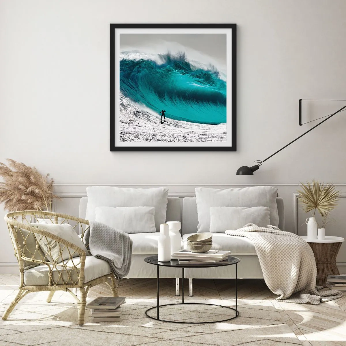 Poster în ramă neagră - Provocare acceptată - 40x40 cm