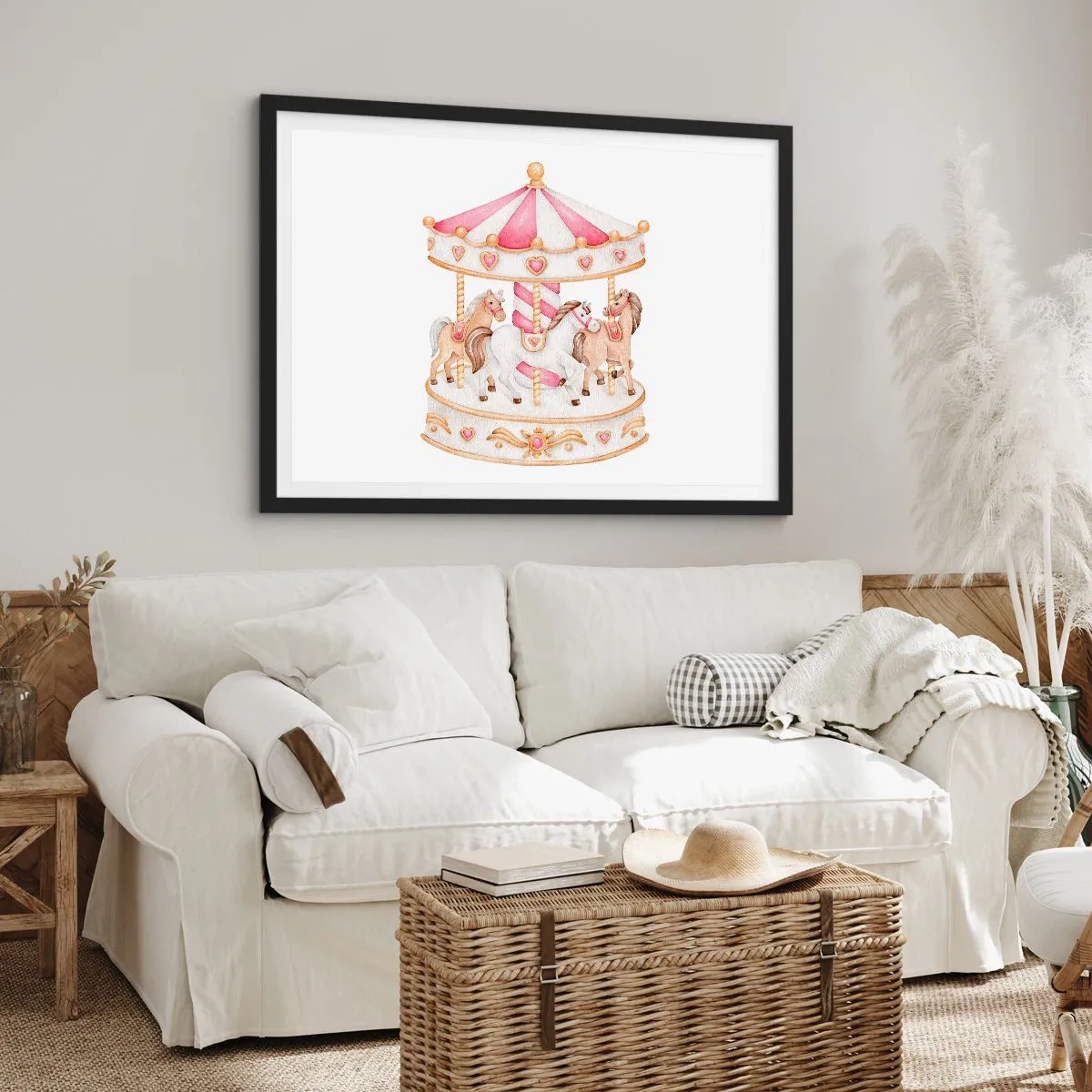 Poster în ramă neagră - Lumea dulce a copilăriei - 70x50 cm