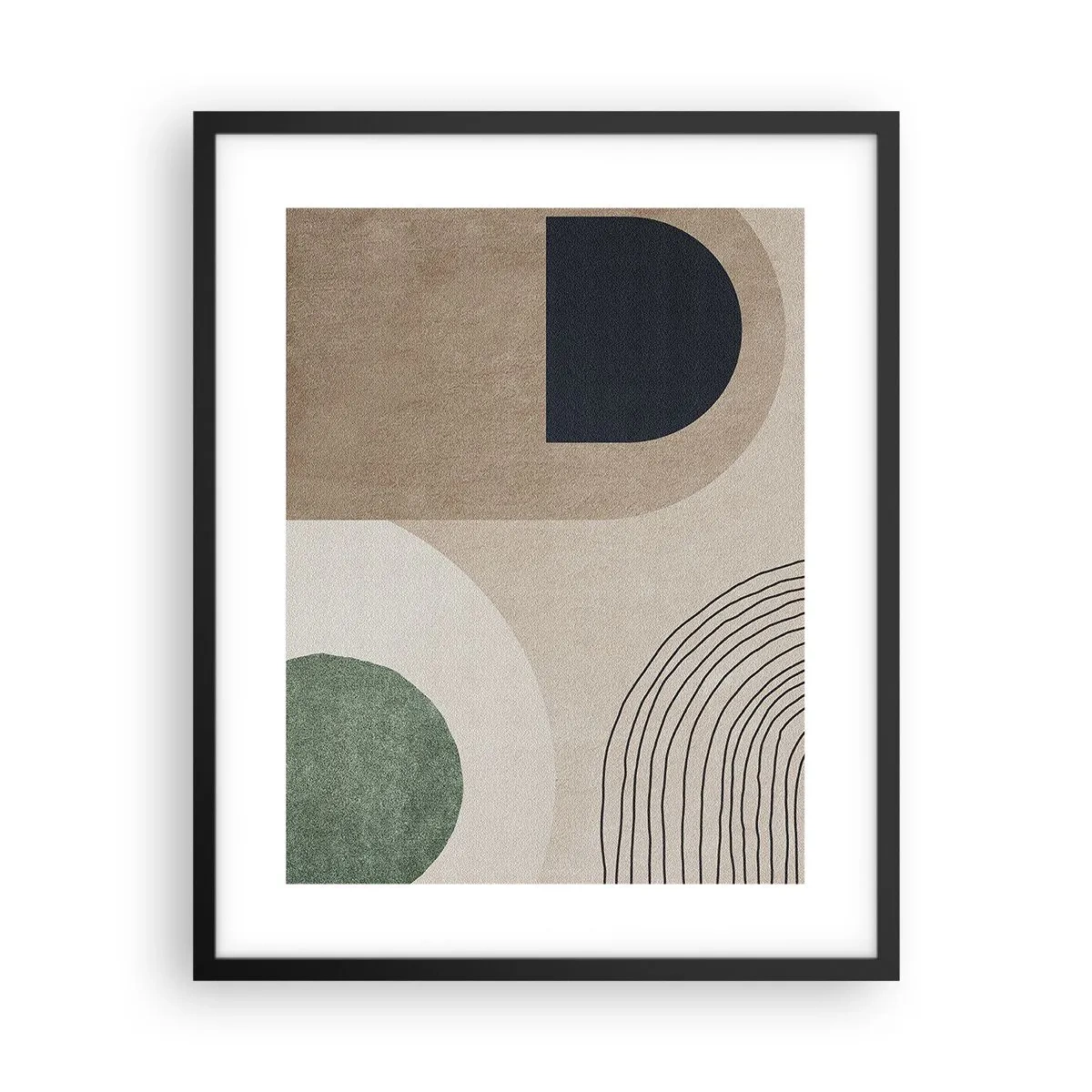 Poster în ramă neagră - Blândețea ovalului - 40x50 cm