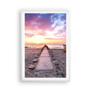 Poster în ramă albă - Un moment de experiență profundă - 61x91 cm