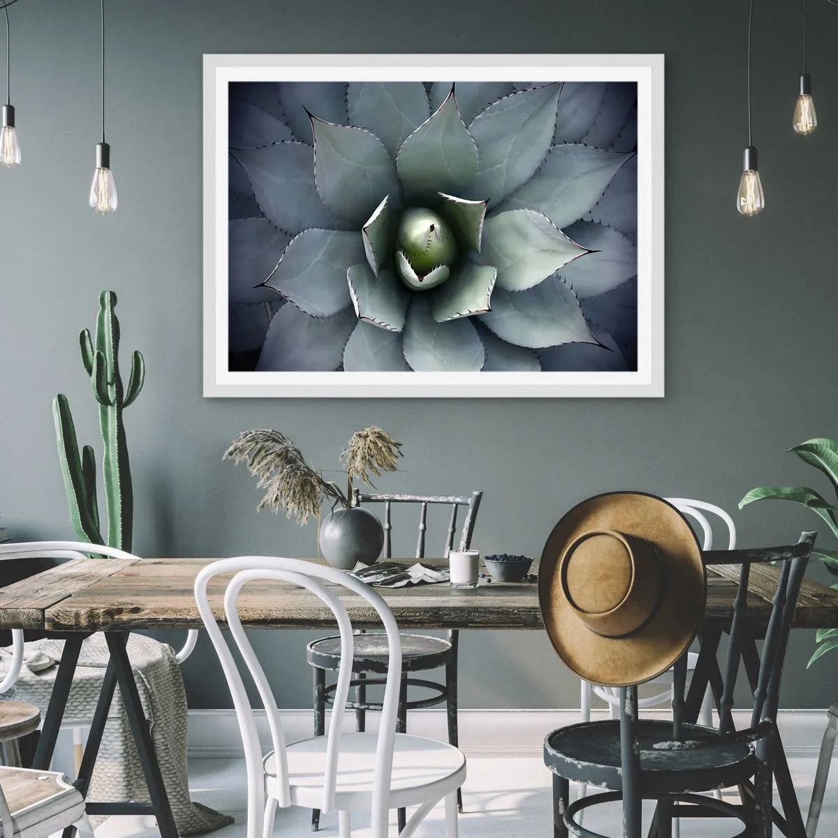 Poster în ramă albă - Momește și avertizează - 70x50 cm