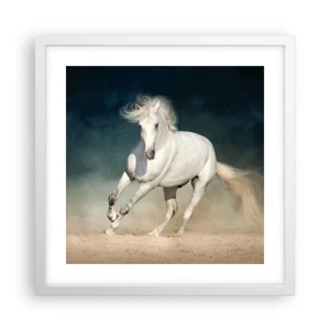 Poster în ramă albă - Libertate în stare pură - 40x40 cm