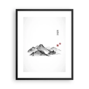 Poster în ramă neagră - Dincolo de dealuri - 40x50 cm