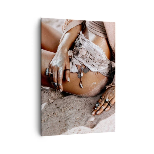 Tablou pe pânză - Aruncată de valuri? - 50x70 cm