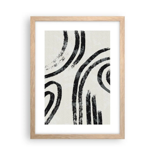 Poster în ramă de stejar deschis - Pe jumătate oprit - 30x40 cm
