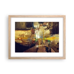 Poster în ramă de stejar deschis - Rece, călduț, fierbinte - 40x30 cm