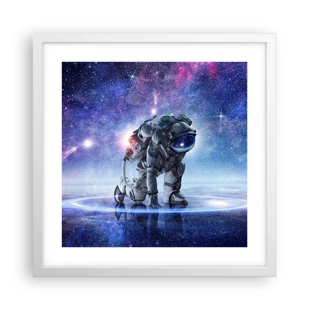 Poster în ramă albă - Cerul înstelat de deasupra mea - 40x40 cm