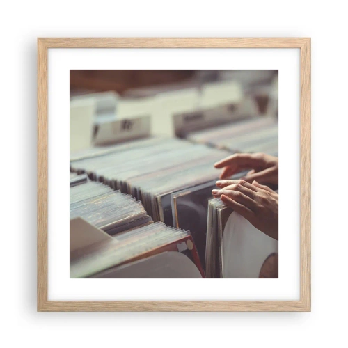 Poster în ramă de stejar deschis - În căutarea emoției - 40x40 cm