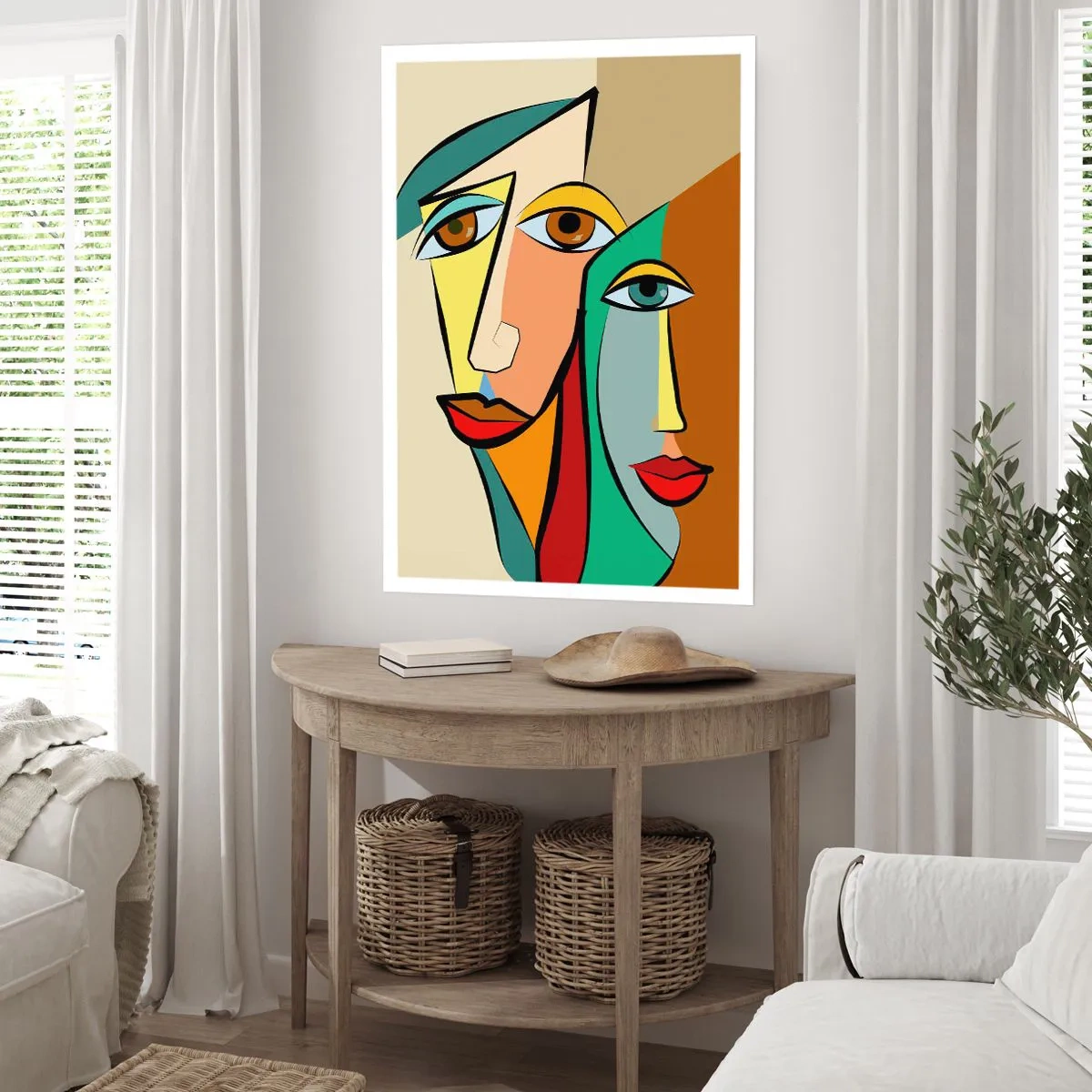 Poster - Cuplu cubist - 61x91 cm