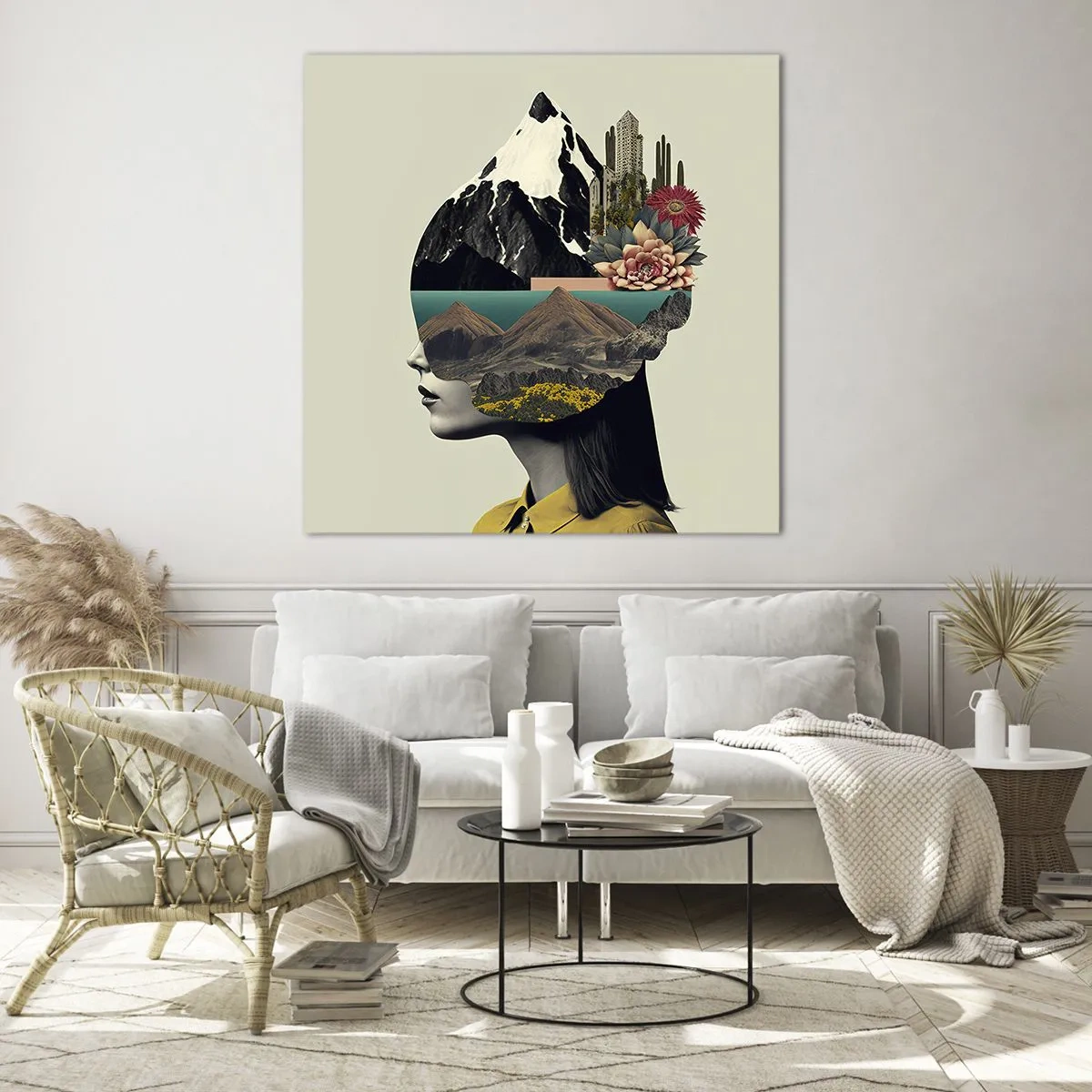 Tablou pe sticlă - Femeia - întotdeauna un mister - 50x50 cm