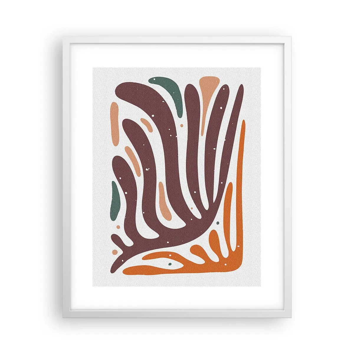 Poster în ramă albă - Compoziție organică radială - 40x50 cm