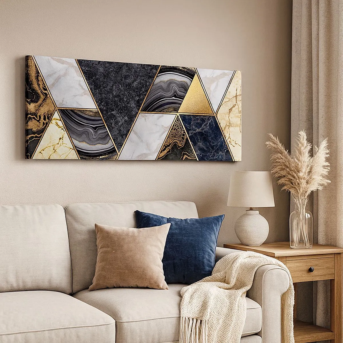 Tablou pe pânză - Piatră cu piatră - 100x40 cm