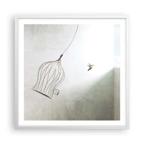 Poster în ramă albă - Eliberat - 60x60 cm