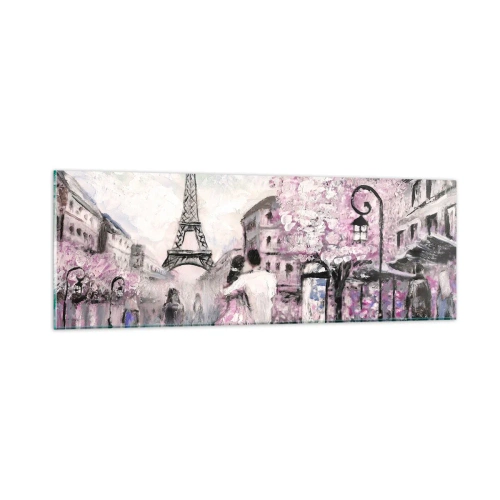 Tablou pe sticlă - Dacă ar fi să te îndrăgostești, atunci doar de... - 90x30 cm