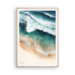 Poster în ramă de stejar deschis - Întâlnire eternă - 70x100 cm