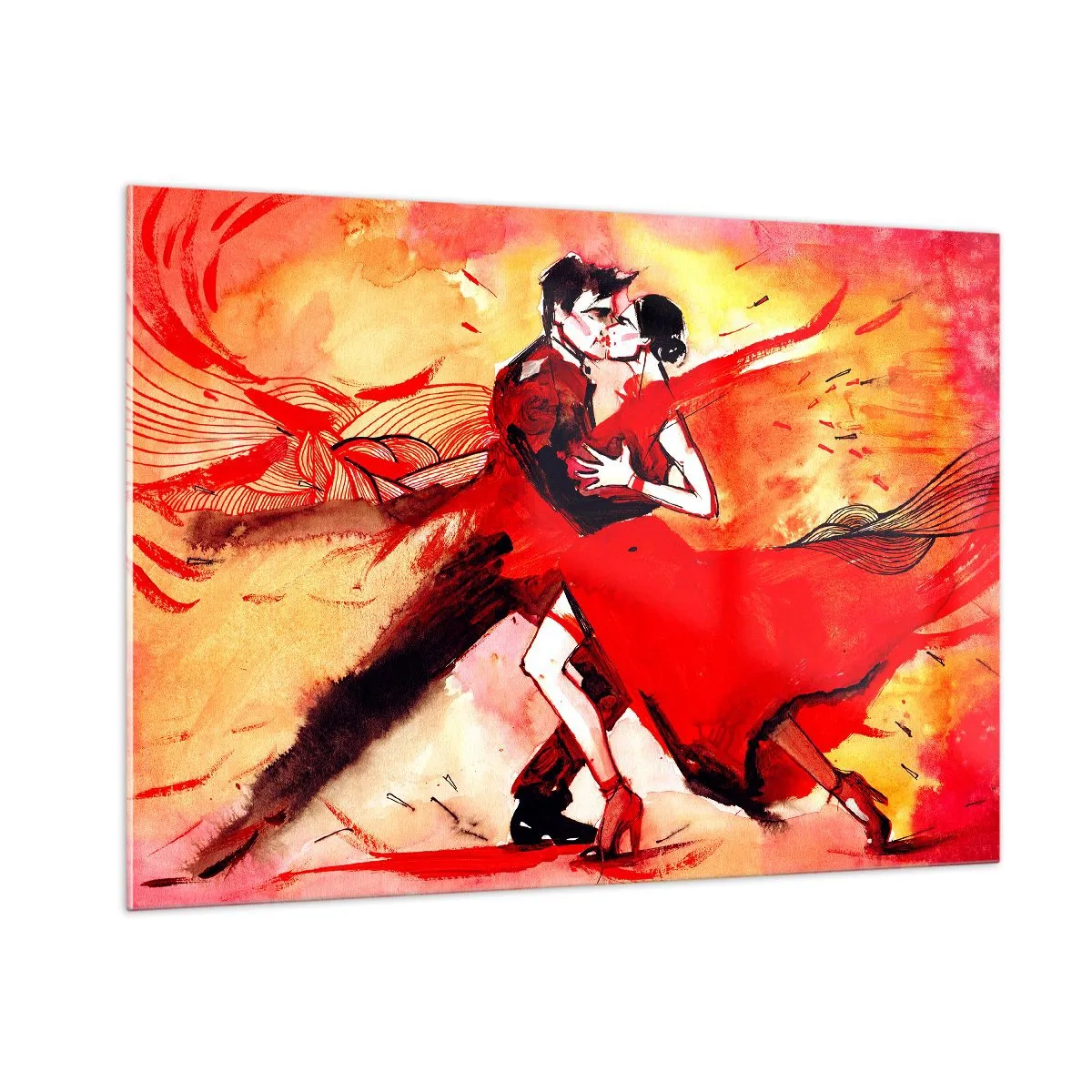 Tablou pe sticlă - Ritmul pasiunii purpuriu - 100x70 cm