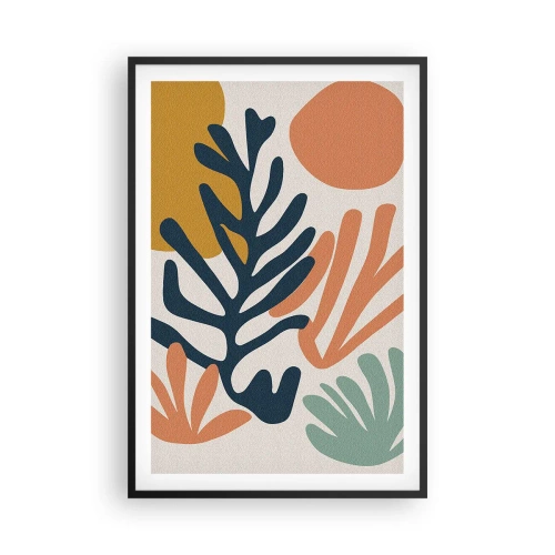 Poster în ramă neagră - Mări de corali - 61x91 cm