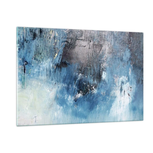 Tablou pe sticlă - Rapsodie albastră - 120x80 cm