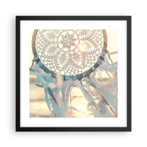 Poster în ramă neagră - Totem de dantelă - 40x40 cm