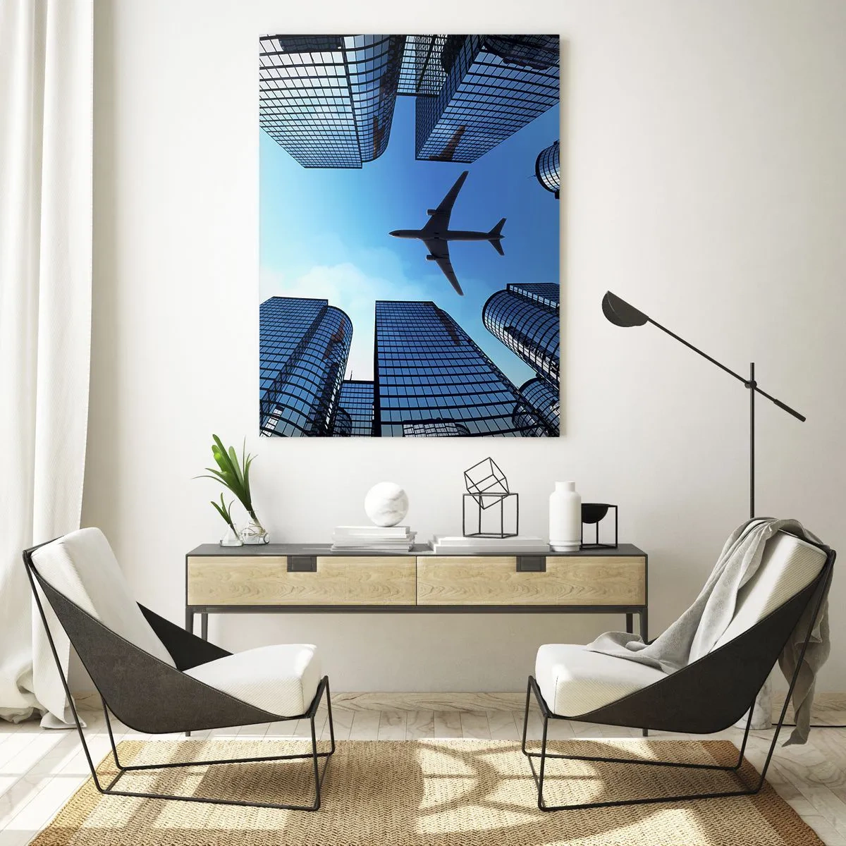 Tablou pe sticlă - Vedere de pe ravenă de sticlă - 50x70 cm