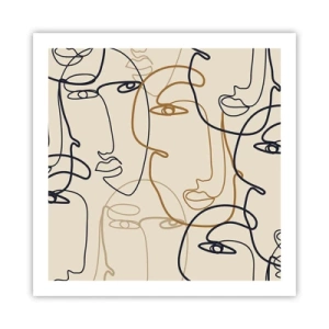 Poster - Portret multiplicat - 60x60 cm