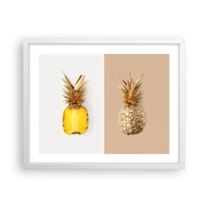 Poster în ramă albă - Ananas de împărțit - 50x40 cm